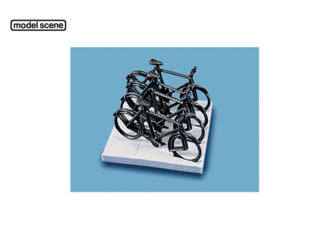 Modelscene 5055 OO Cycles & Stand (5pc)