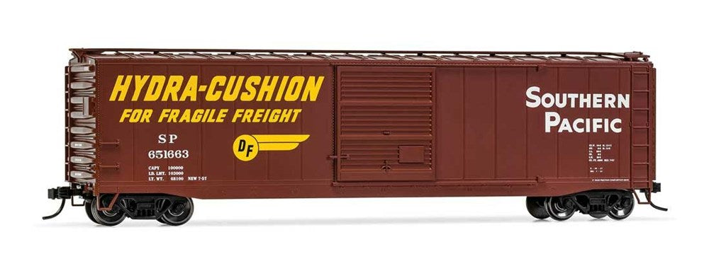 Rivarossi HR6585A HO 50' Sliding-Door Boxcar with Roofwalk - Southern Pacific #651448 (Boxcar Red, yellow, white, Hydra Cushion Markings)