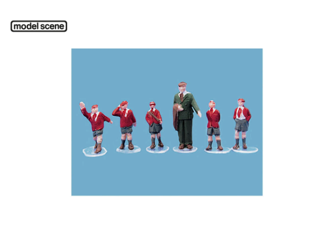 Modelscene 5121 OO School Boys and Master 6pc