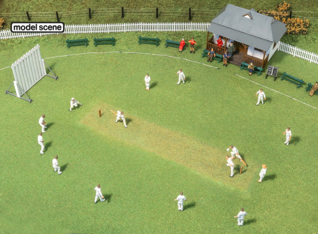 Modelscene 5300 OO Cricket team 15 figures + wickets