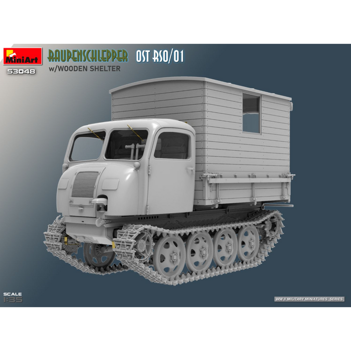 MiniArt 53048 1:35 Raupenschlepper Ost RSO/01 w/Wooden Shelter