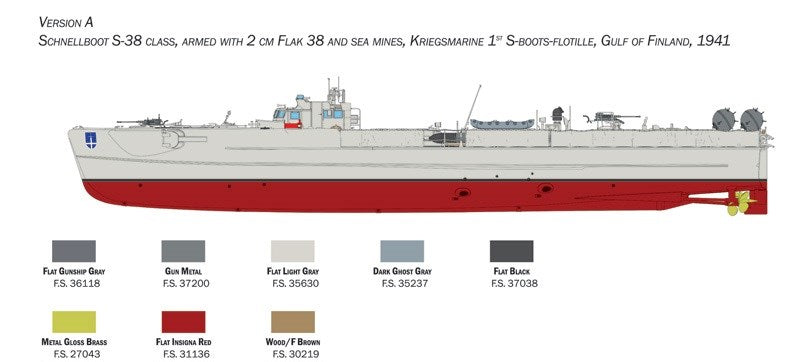 Italeri 5625 1:35 Schnellboot Type S-26/S-38