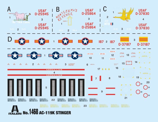 Italeri 1468 1:72 AC-119K Stinger