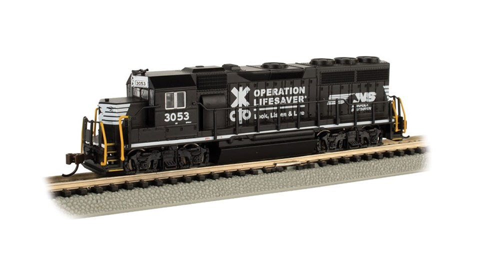 XX Bachmann USA 63565 [N] EMD GP40 - Norfolk Southern "Operation Lifesaver" #3053 (With DB)