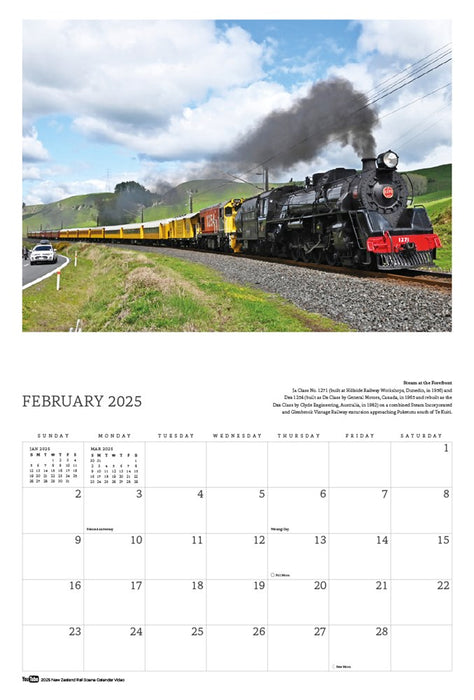 2025 New Zealand Rail Scene Calendar