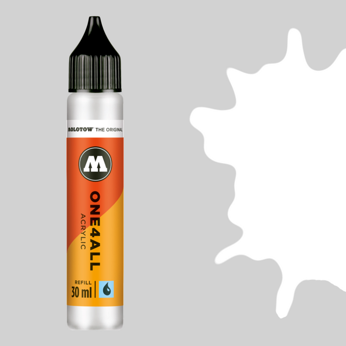 Molotow MO693160 ONE4ALL 30ml Refill - SIGNAL WHITE