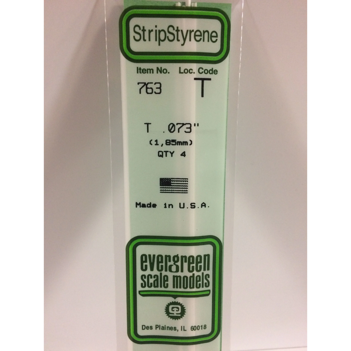Evergreen 763 T's 0.073  x 14 in (1.85 x 350 mm)