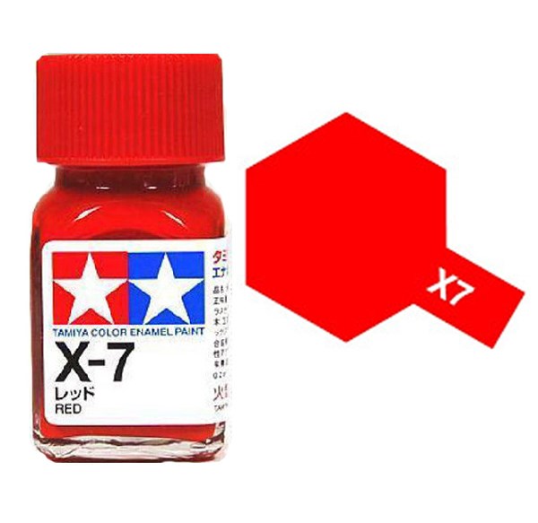 Tamiya 80007 X-7 RED Enamel Paint - 10ml