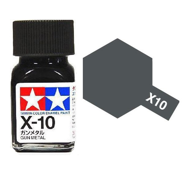 Tamiya 80010 X-10 GUN METAL Enamel Paint - 10ml