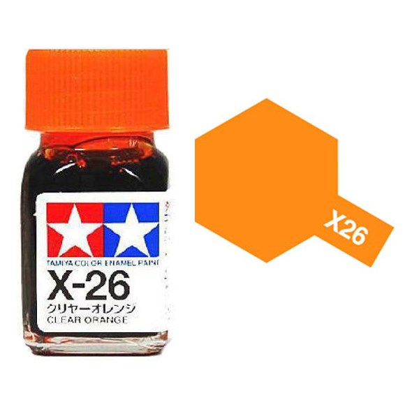 Tamiya 80026 X-26 CLEAR ORANGE Enamel Paint - 10ml
