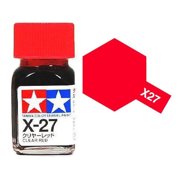 Tamiya 80027 X-27 CLEAR RED Enamel Paint - 10ml