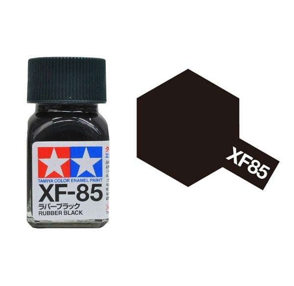 Tamiya 80385 XF-85 BLACK RUBBER Enamel Paint - 10ml