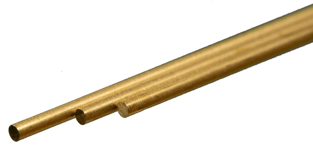 K&S 8169 3 x Solid Brass Rod .072 x 12"