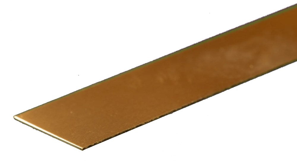 K&S 8233 1 x Brass Strip .016 x 3/4" x 12"