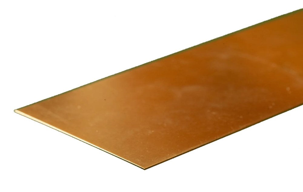 K&S 8234 1 x Brass Strip .016 x 2" x 12"