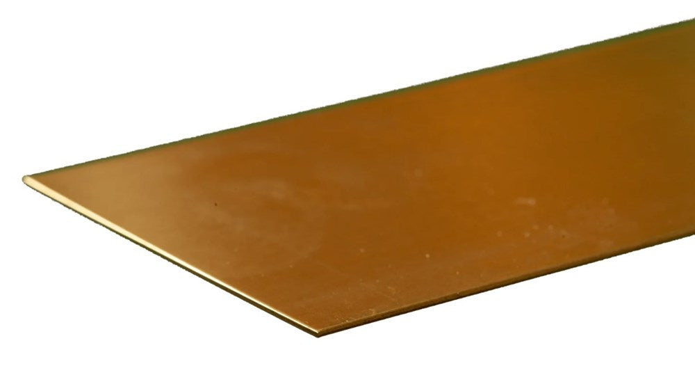 K&S 8239 1 x Brass Strip .025 x 2" x 12"