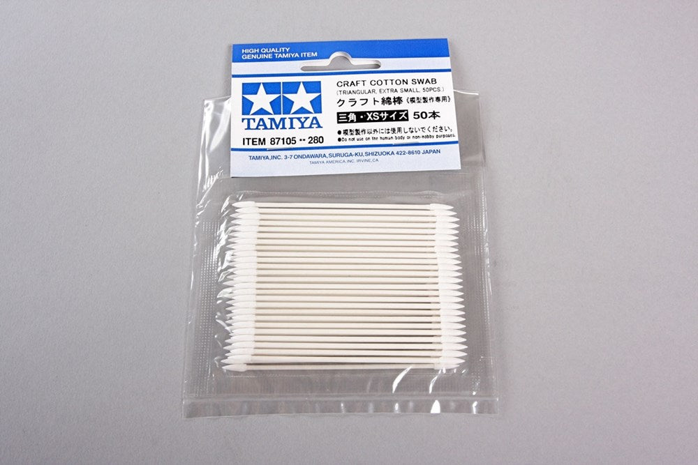Tamiya 87105 Craft Cotton Swab (Triangular ,Extra Small 50pcs)
