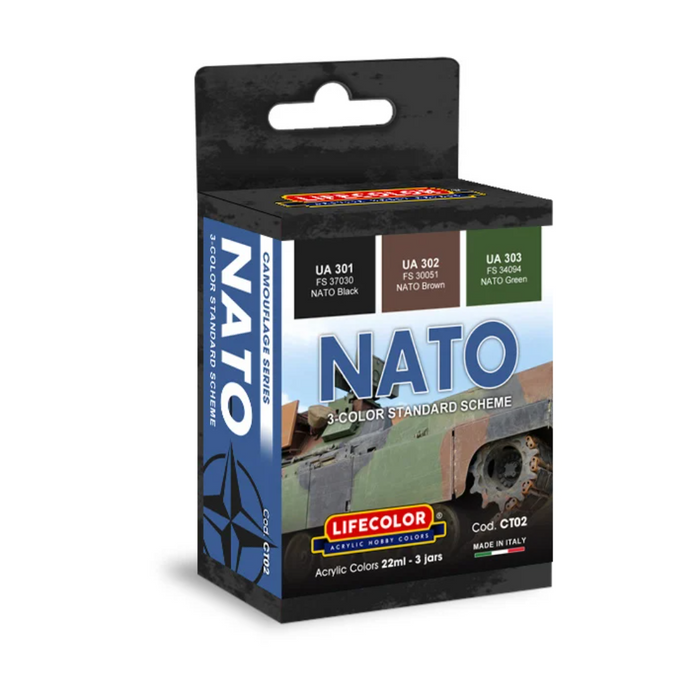Lifecolor CT02 NATO 3-Color Standard Scheme (3 pk - 22ml)