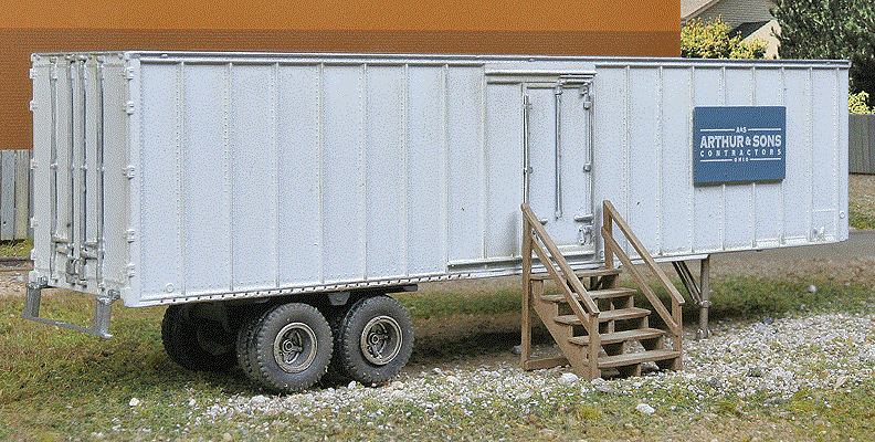 Walthers SceneMaster 949-2901 HO Construction Site Storage Trailer -- Kit