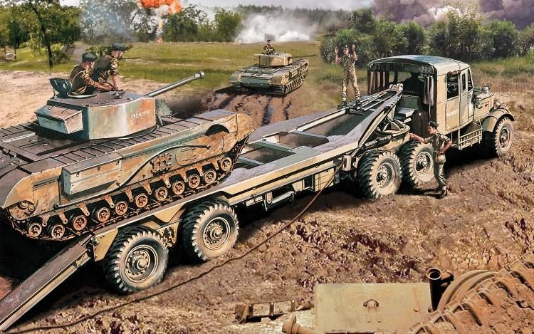 Airfix A02301V 1:76 Scammel Tank Transporter - Vintage Classics
