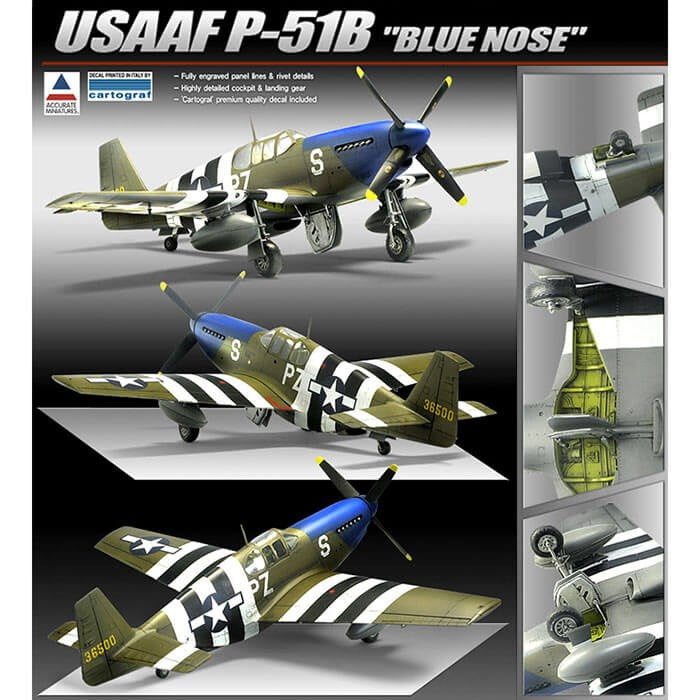 Academy 12303 1:48 USAFF P-51B "Blue Nose"