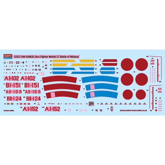 Academy 12352 1:48 A6M2b Zero Fighter Model 21 'Battle of Midway'