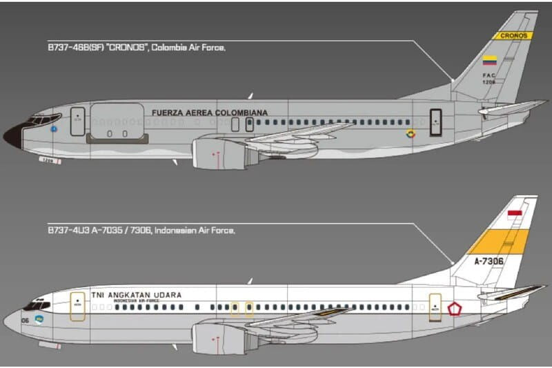 Academy 12639 1:144 Boeing 737 "Colombian Air Force"