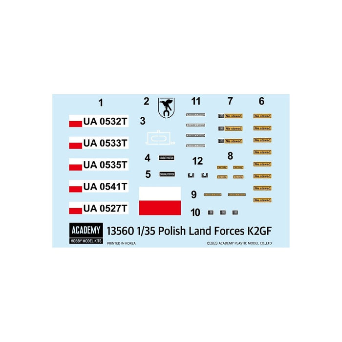 Academy 13560 1:35 Polish Land Forces K2GF MBT 2023