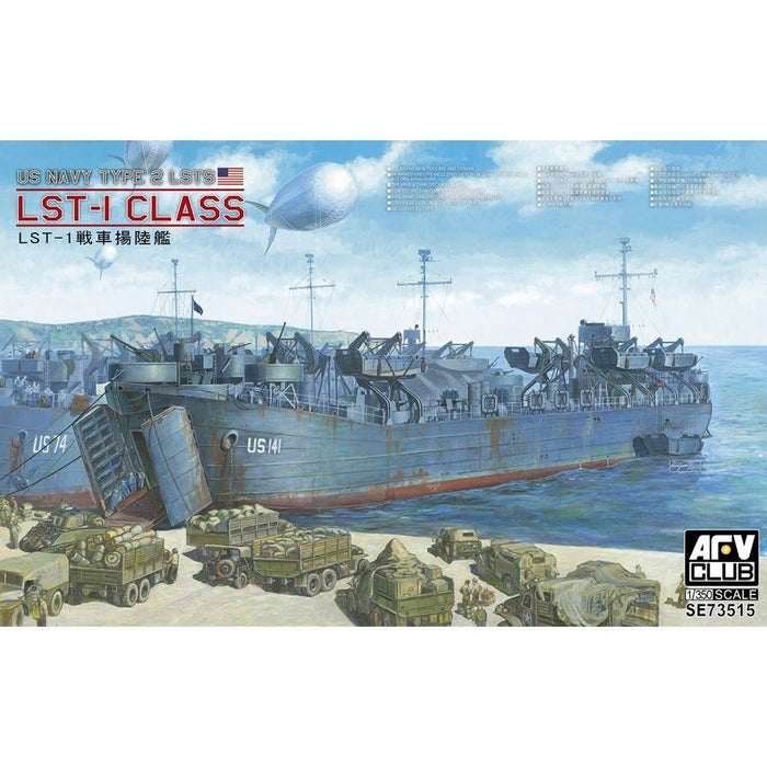 AFV Club 73515 1:350 US Navy LST-1 Class WWII Landing Ship