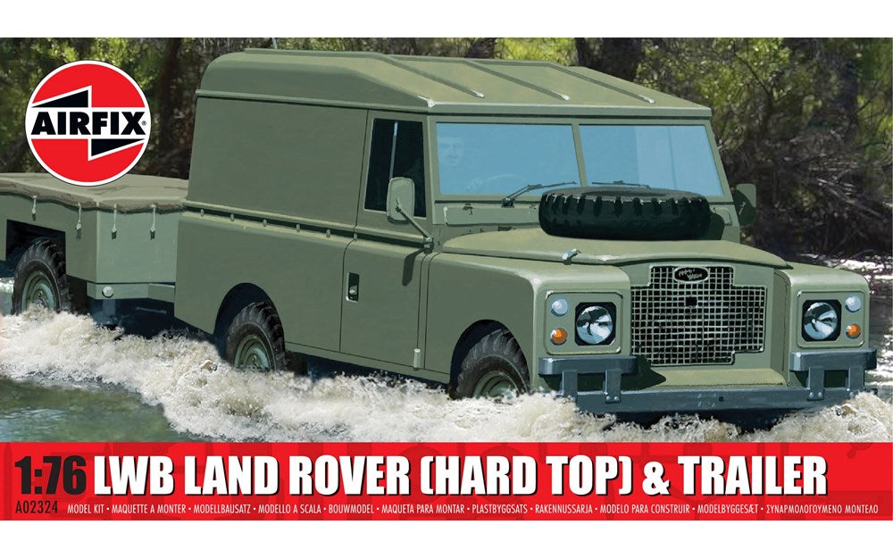 Airfix A02324 1:76 LWB Land Rover (Hard Top) & Trailer