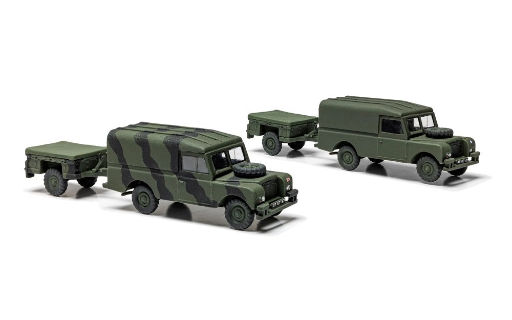Airfix A02324 1:76 LWB Land Rover (Hard Top) & Trailer