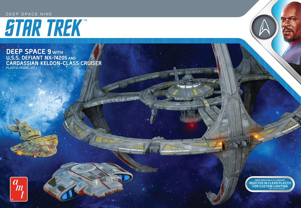 AMT 1245 1:3300 Star Trek: Deep Space Nine - DS9 Space Station, U.S.S. Defiant and Cardassian Cruiser