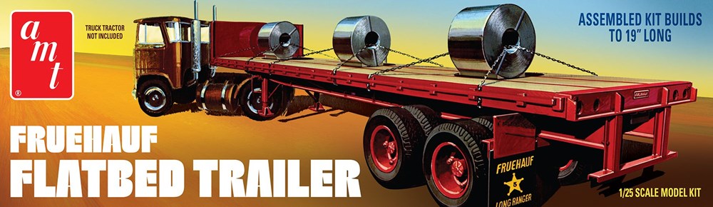 AMT 1399 1:25 Fruehauf Flatbed Trailer