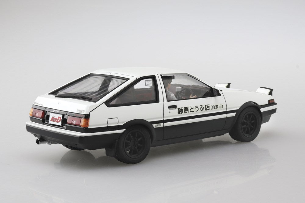 Aoshima 5954 1:24 Toyota Sprinter Trueno AE86 with Takumi Fujiwara Figure - Initial D No.14