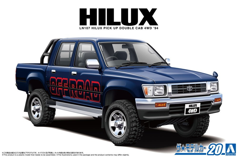Aoshima 6217 1:24 Toyota LN107 Hilux Pick Up Double Cab 4WD '94