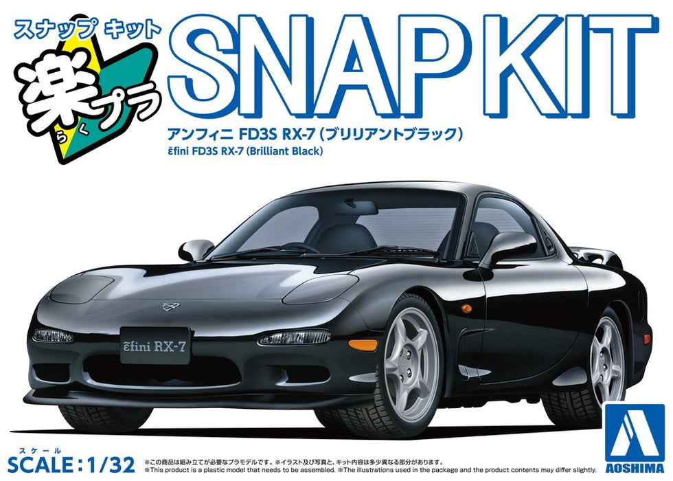 Aoshima 6552 - Snap Kit - 1:32 Efini FD3S RX-7 (Brilliant Black)