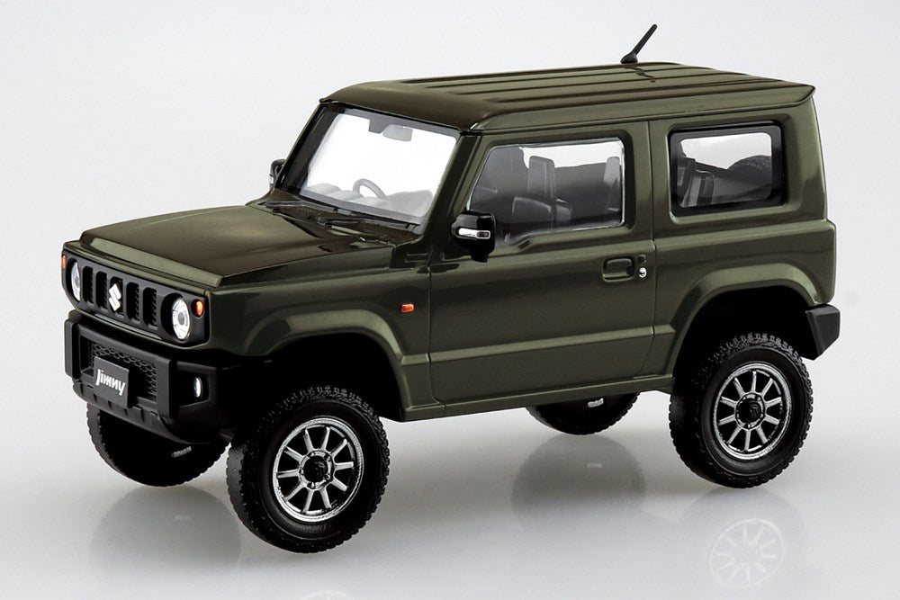 Aoshima 6678 - Snap Kit - 1:32 Suzuki JB64 Jimny Custom Wheel (Jungle Green)