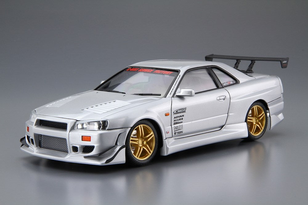 Aoshima 6990 1:24 Nissan BNR34 C-WEST Skyline
