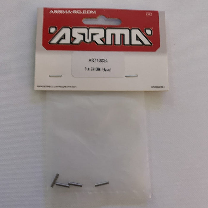 Arrma AR713024 Pin 2x10mm (4pcs) - Suits Granite Voltage, Senton, Bigrock 4x4 Mega & BLX