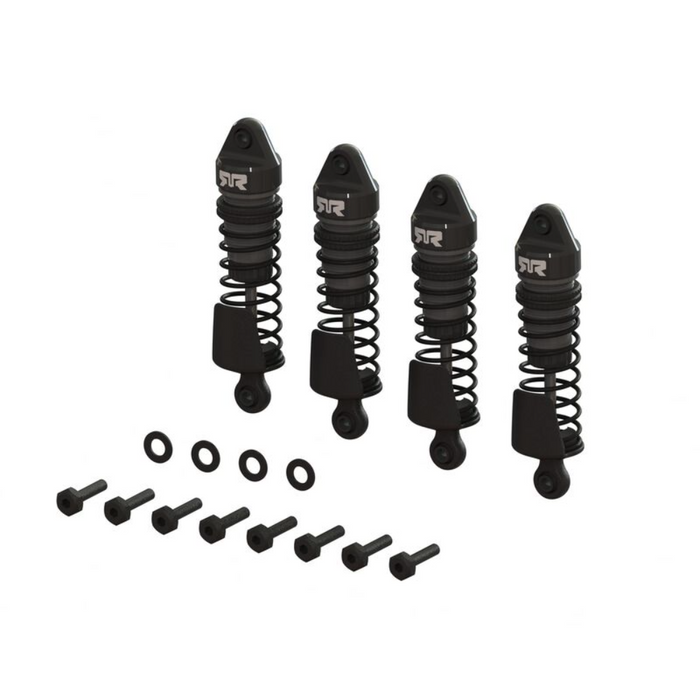 Arrma ARA-1560 Aluminium Shock set, 58mm length, 2000cSt Oil (Gun Metal) (4pcs) - fits Typhon Grom