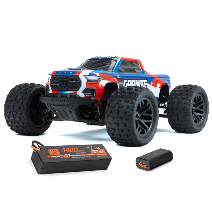 Arrma Granite Grom Mega 380 Brushed 4x4 Monster Truck RTR - Blue (Battery & Charger included)