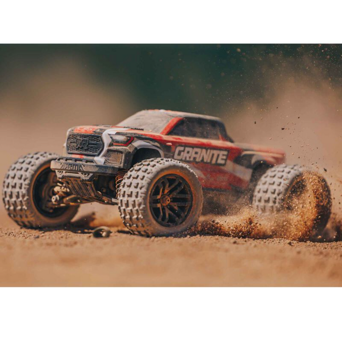 Arrma Granite Grom Mega 380 Brushed 4x4 Monster Truck RTR - Red (Battery & Charger included)