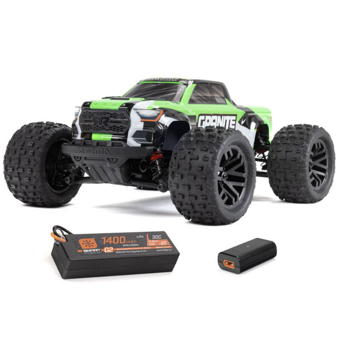Arrma Granite Grom Mega 380 Brushed 4x4 Monster Truck RTR - Green (Battery & Charger included)