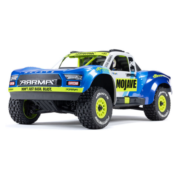 Arrma Mojave Grom Mega 380 Brushed 4X4 Desert Truck RTR with Battery and Charger, Blue/White