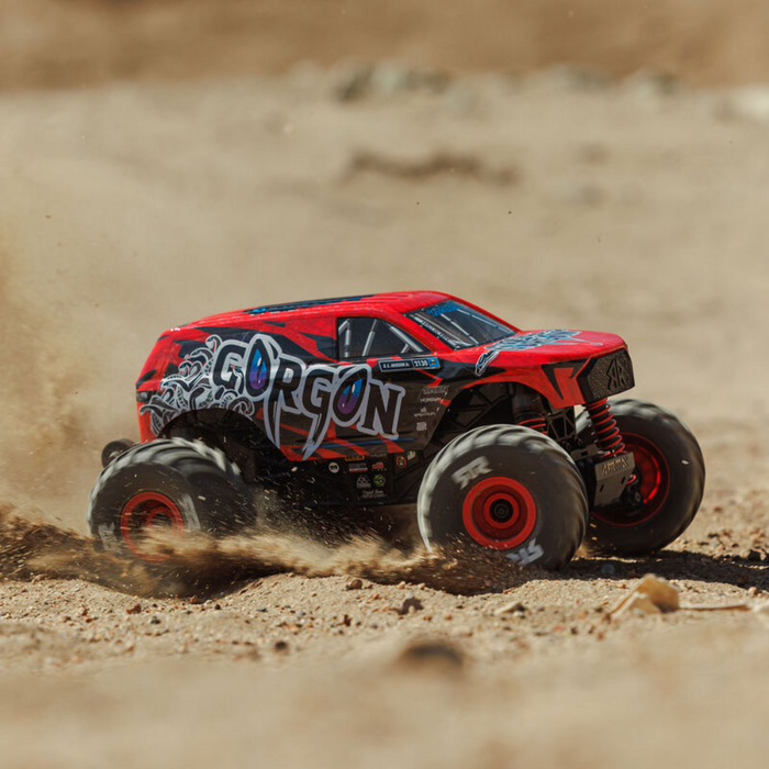 Arrma Gorgon Grom Brushed 4x4 Monster Truck RTR - Red (Battery & Charger included)