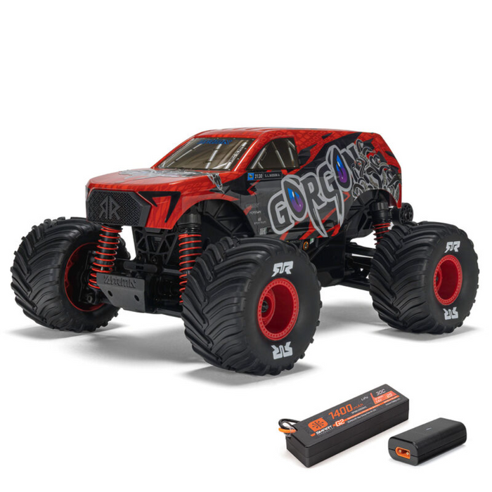 Arrma Gorgon Grom Brushed 4x4 Monster Truck RTR - Red (Battery & Charger included)
