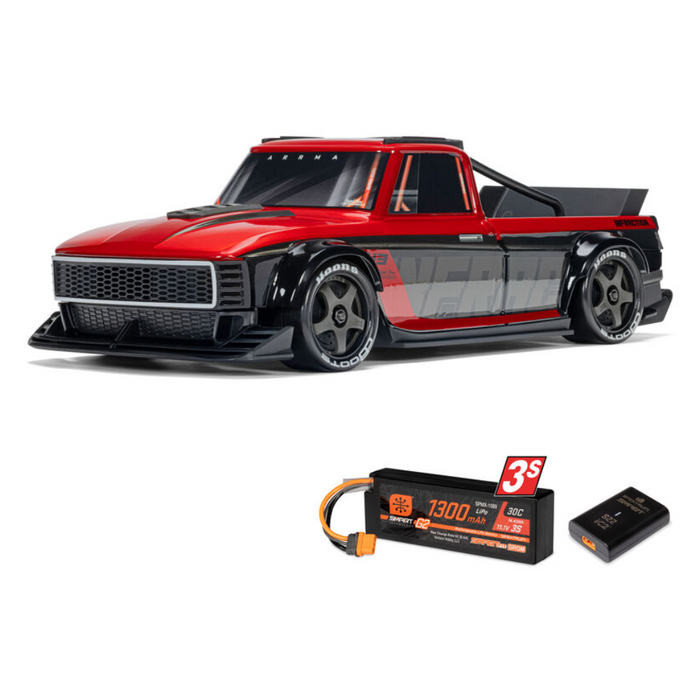 Arrma Infraction Grom 1/12 3S 80kph Red RTR with Battery and Charger