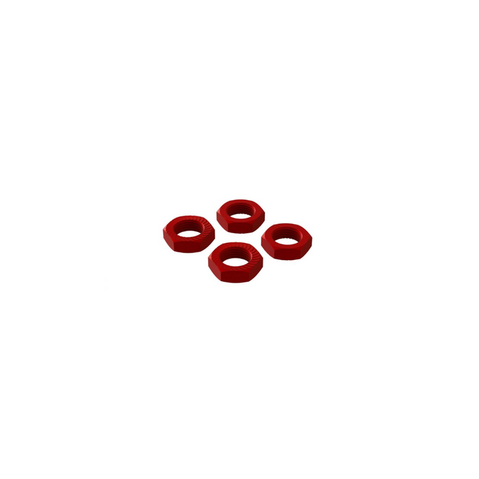 Arrma AR310906 Aluminium Wheel Nut 17mm Red (4 pcs)