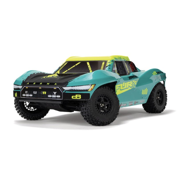 Arrma ARA3521T2 1:10 FURY 223S BLX Brushless 2WD Short Course Truck RTR with DSC, Green