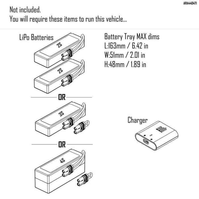 Arrma ARA4404T1 1:8 MOJAVE 4X4 4S BLX Desert Truck RTR, White